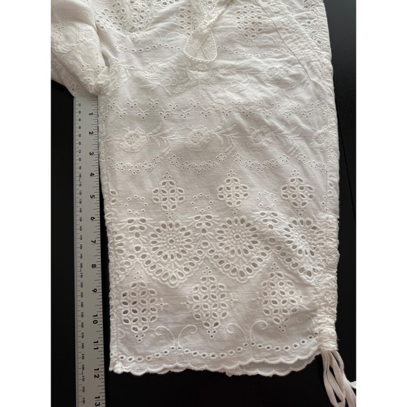 Sundance Summer White Eyelet Bermuda Shorts Womens 8 Cotton Lined Classic Resort - Picture 11 of 16